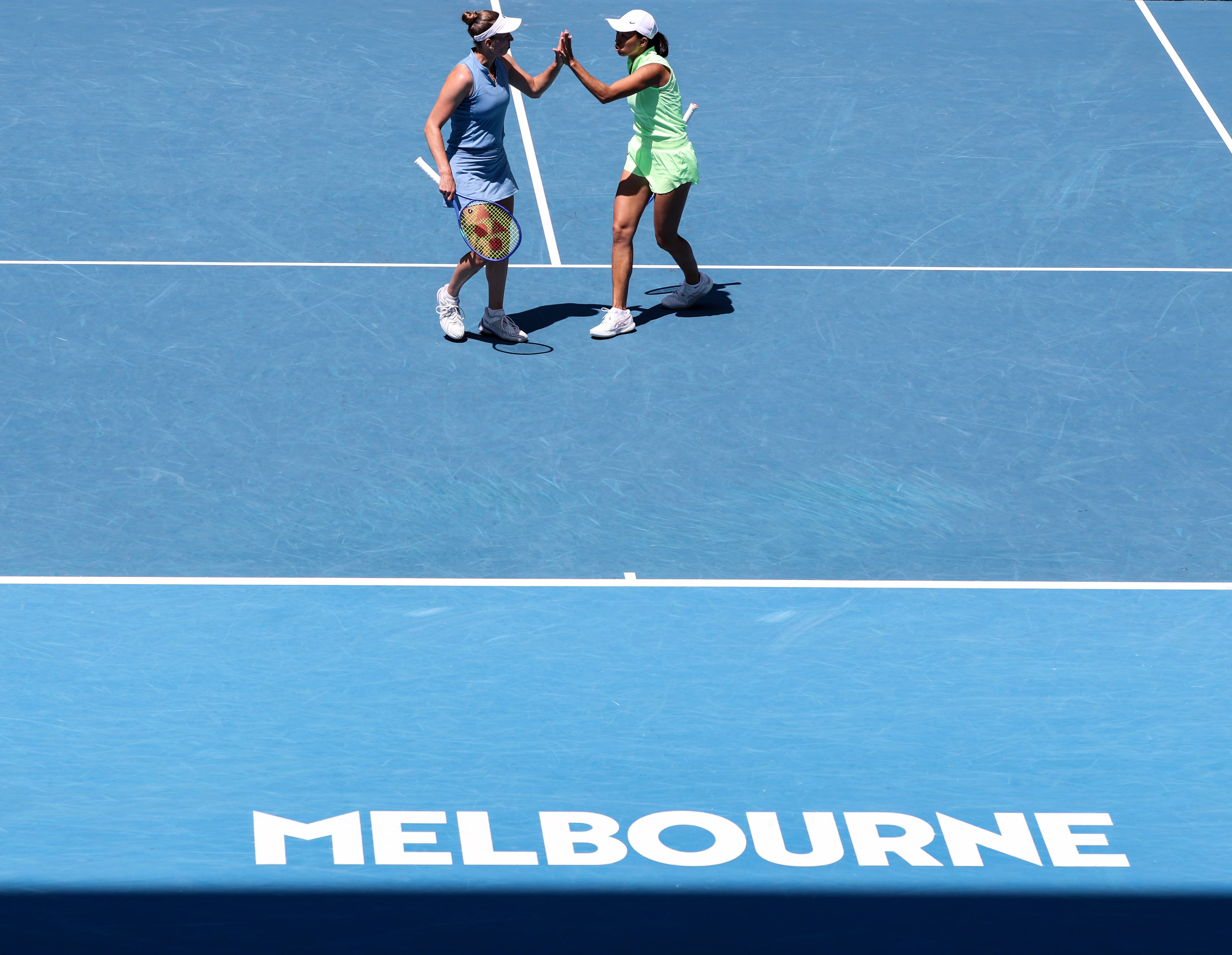 （体育）网球——澳网女双决赛：张帅/梅尔滕斯对阵达尼丽娜/克鲁尼奇